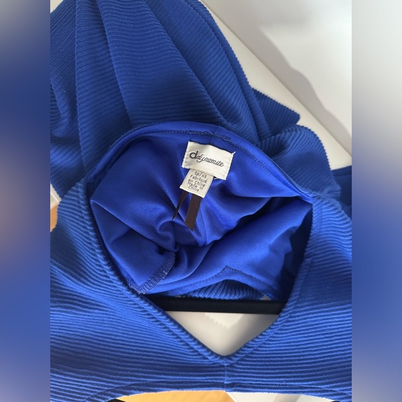 Dynamite Ribbed Electric Blue Midi Dress - Picture 8 of 9